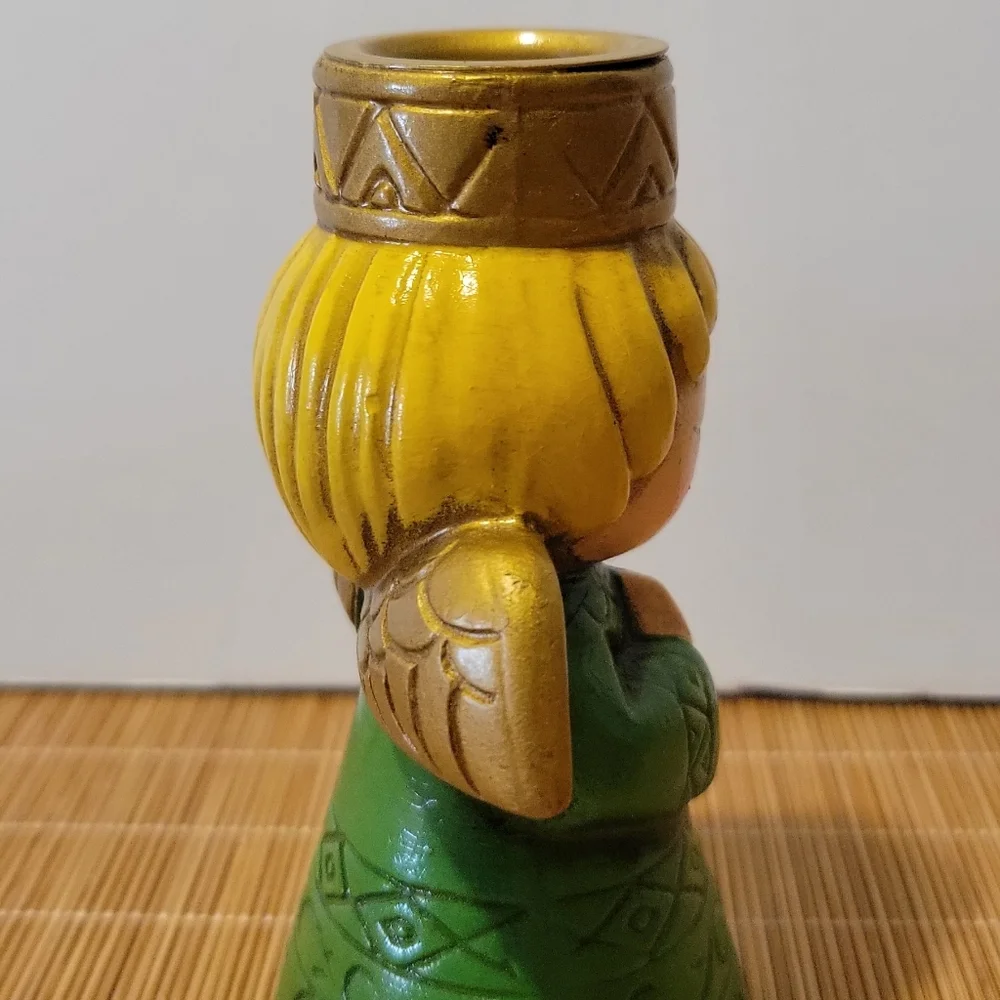 Vintage Wolin Japan Christmas Angel 🎄 Candlestick Holder Figurine 60s-70s - Picture 6 of 7
